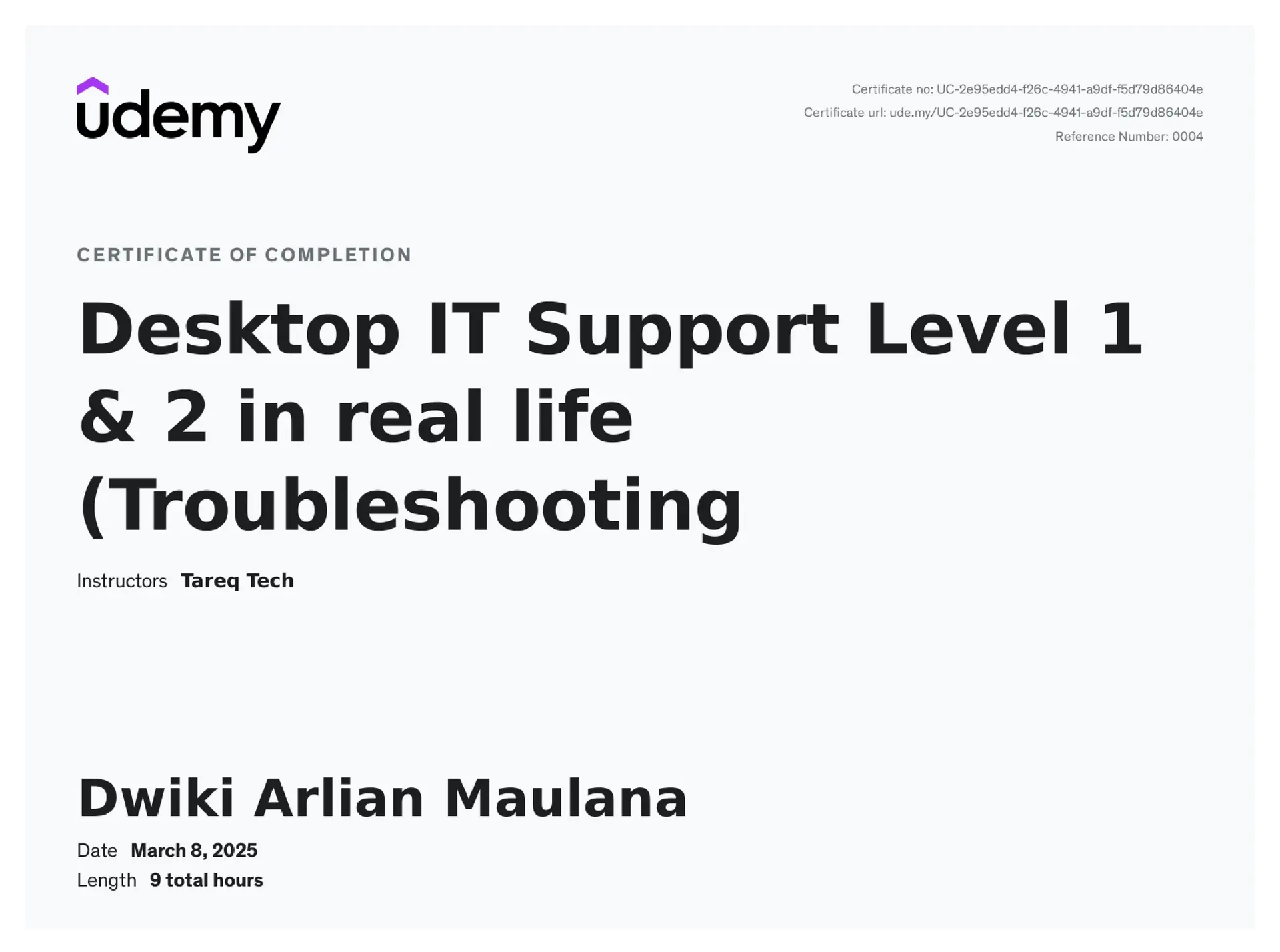 Desktop IT Support Level 1 & 2 in Real Life