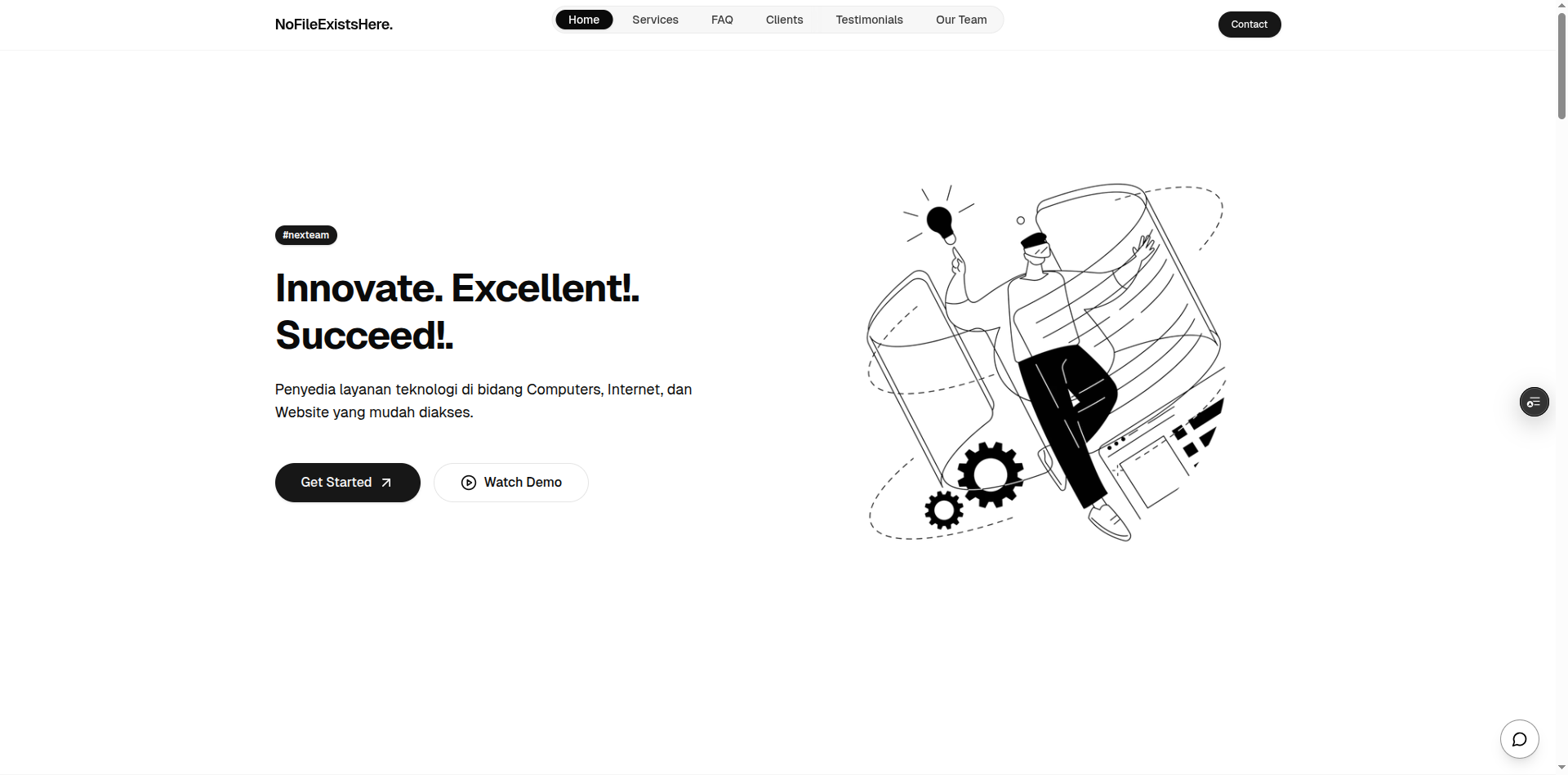 Web App Landing page